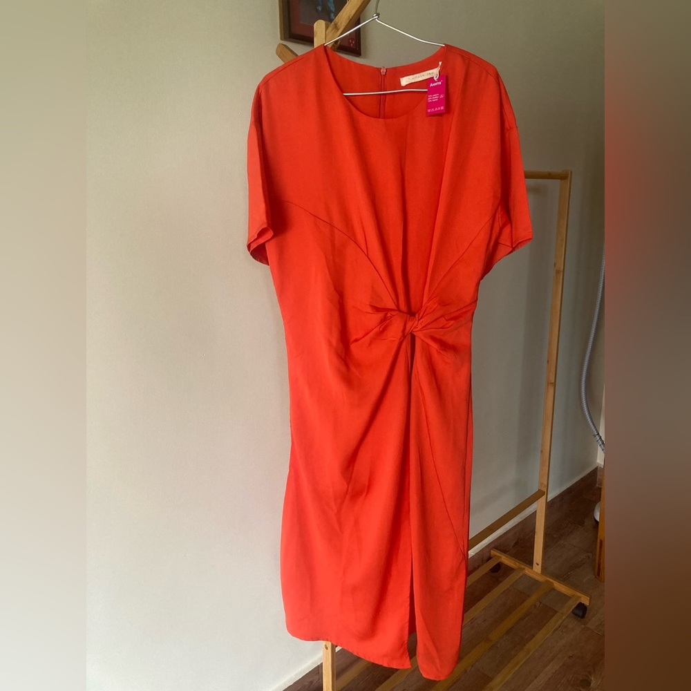 twisted knot ,split front midi dress NWT - Picture 3 of 13